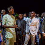Welcoming Akon and PM Zinsou in Pahou